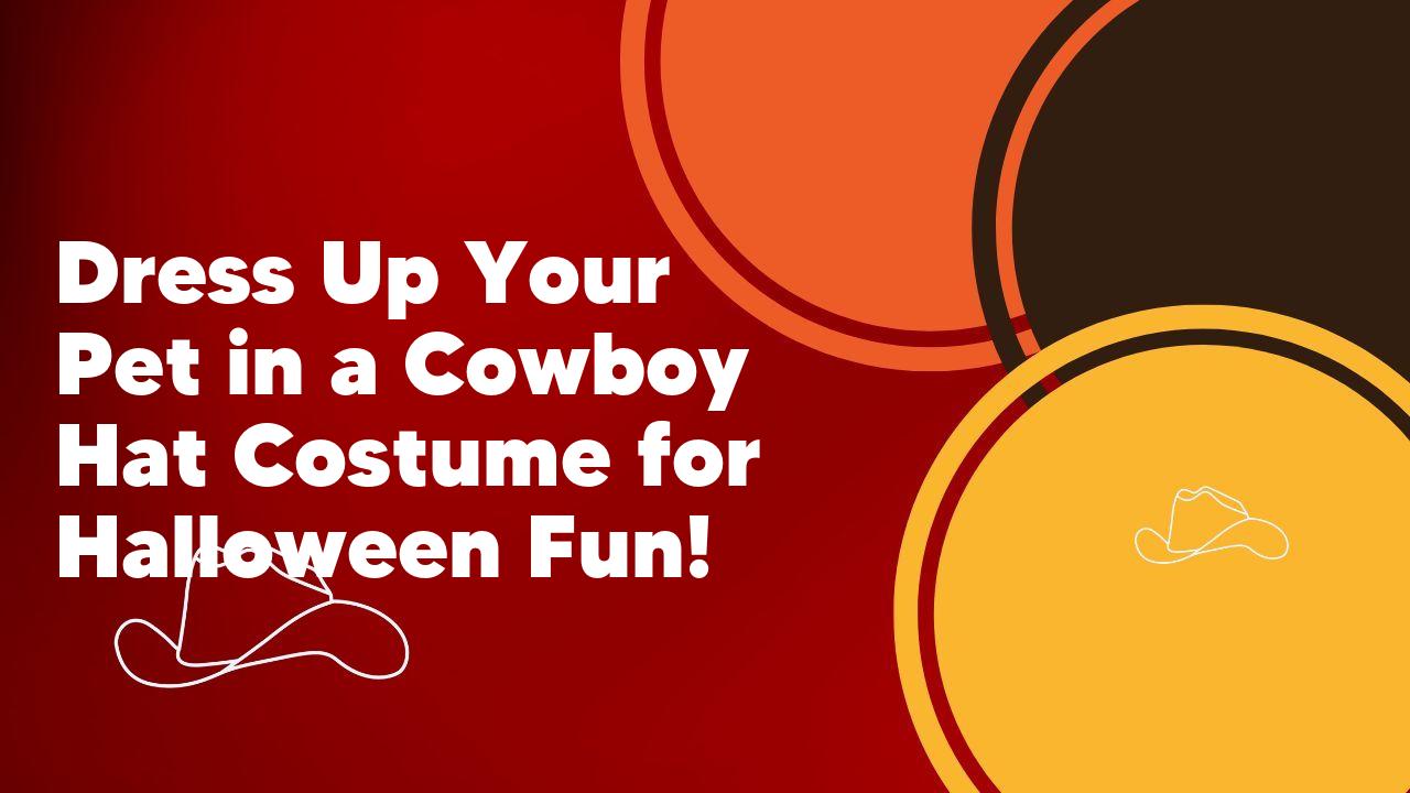 Dress Up Your Pet in a Cowboy Hat Costume for Halloween Fun! - Neon Cowboys