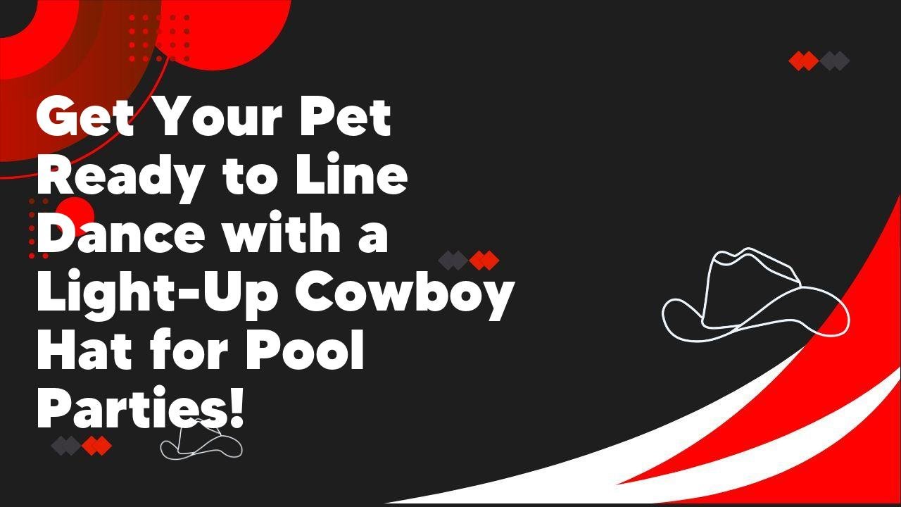 Get Your Pet Ready to Line Dance with a Light-Up Cowboy Hat for Pool Parties! - Neon Cowboys