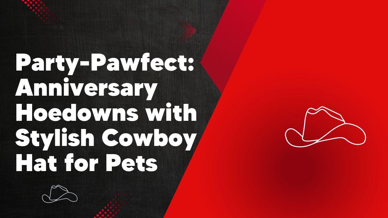 Party-Pawfect: Anniversary Hoedowns with Stylish Cowboy Hat for Pets - Neon Cowboys
