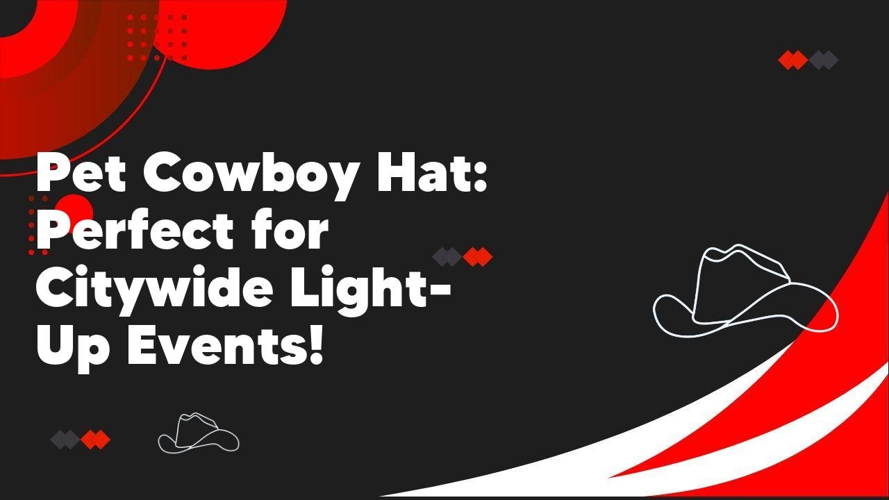 Pet Cowboy Hat: Perfect for Citywide Light-Up Events! - Neon Cowboys