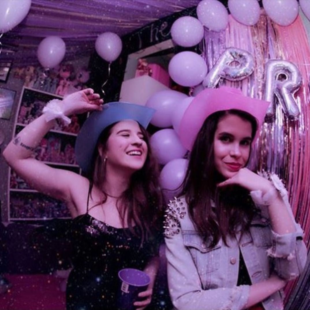 Blue pink LED neon cowgirl hats glowing for happy birthday party celebrations matching outfits and festival fashion