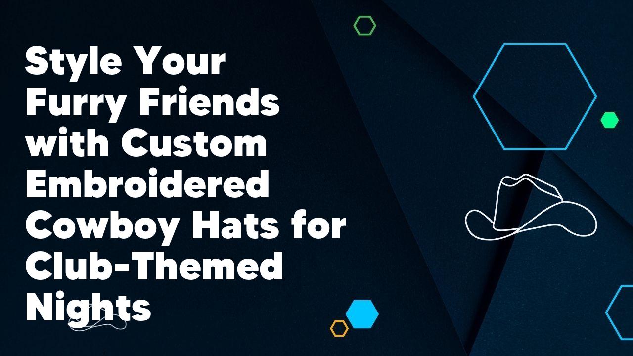 Style Your Furry Friends with Custom Embroidered Cowboy Hats for Club-Themed Nights - Neon Cowboys