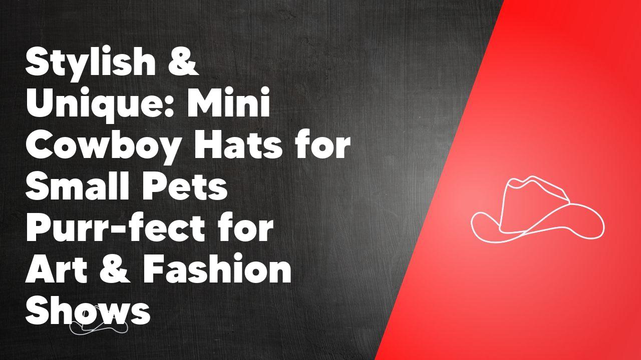 Stylish & Unique: Mini Cowboy Hats for Small Pets Purr-fect for Art & Fashion Shows - Neon Cowboys