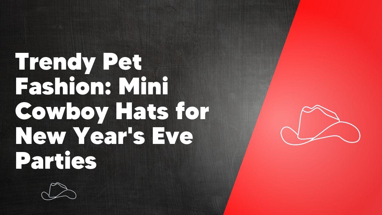 Trendy Pet Fashion: Mini Cowboy Hats for New Year's Eve Parties - Neon Cowboys