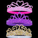 Birthday Tiara Crown Set - Pink and Purple Tiaras for Cowgirl Parties - Cowgirl Princess Core Celebration Accessories for Birthday Queens