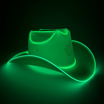 Green LED Neon Cowboys Hat
