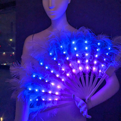 LED Feather Fan - Neon Cowboys - Accessories -