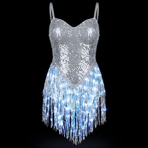 LED Fringe Sequin Dress : PRE-ORDER