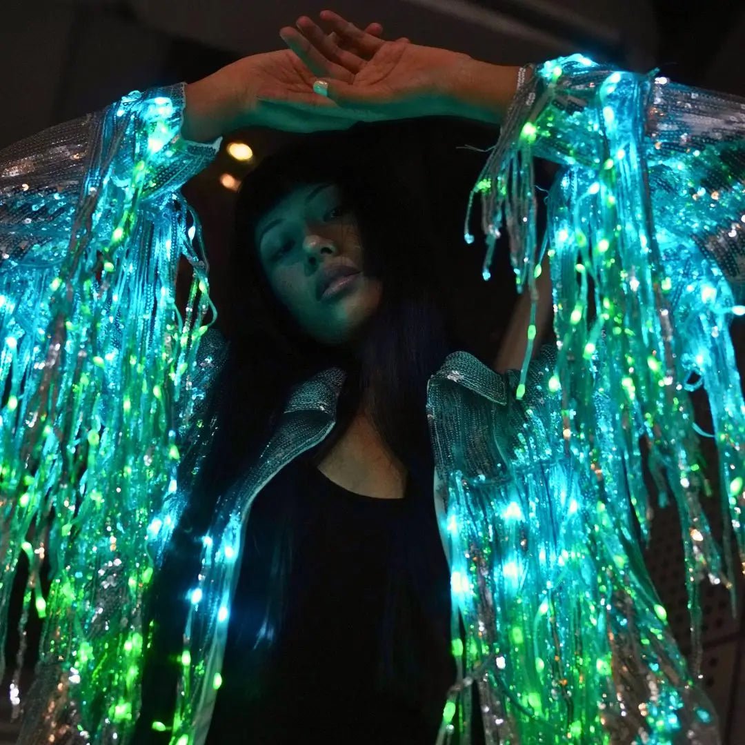 LED Fringe Sequin Jacket - Neon Cowboys - Apparel - FringeJacketS