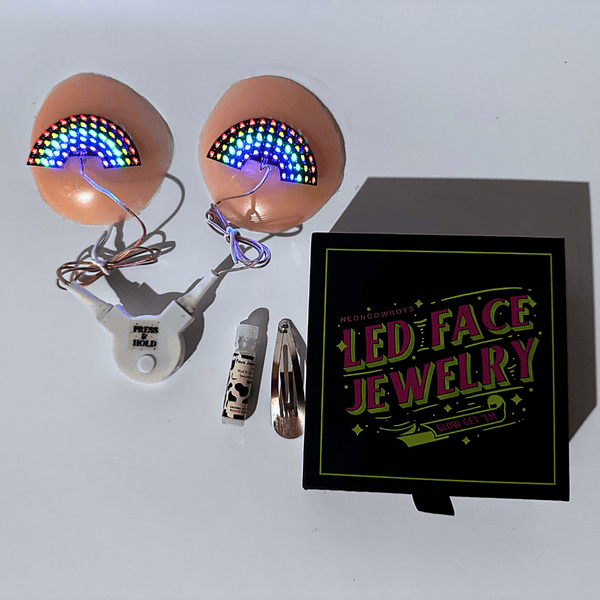 LED Pasties (Shapes ONLY) - Neon Cowboys - Light up Pasties - PASTIESSTARS