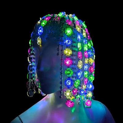 LED Rhinestone Gem Head Piece