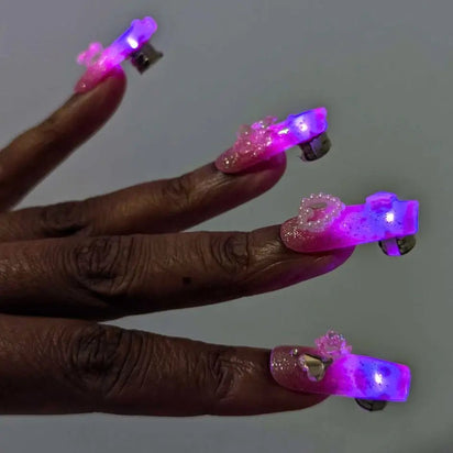 Light up LED Press - On Nails - Neon Cowboys - Accessories - LEDNailsPLuxeXS
