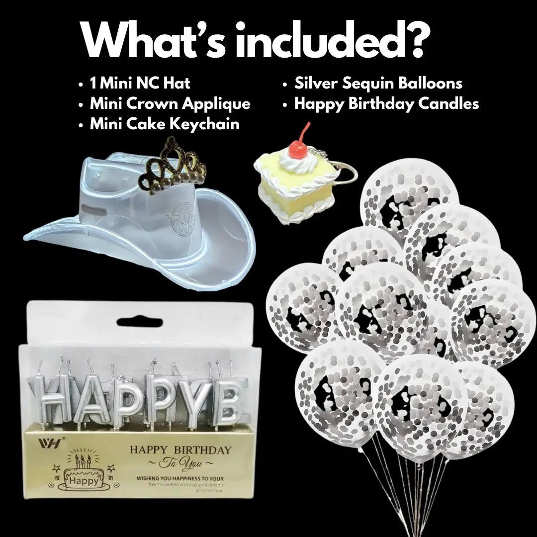 Birthday Bash Bundle Contents - Neon Cowgirl Theme Party Supplies with Balloons and Candles - Complete Western Birthday Set for College Birthday Girl Celebrations