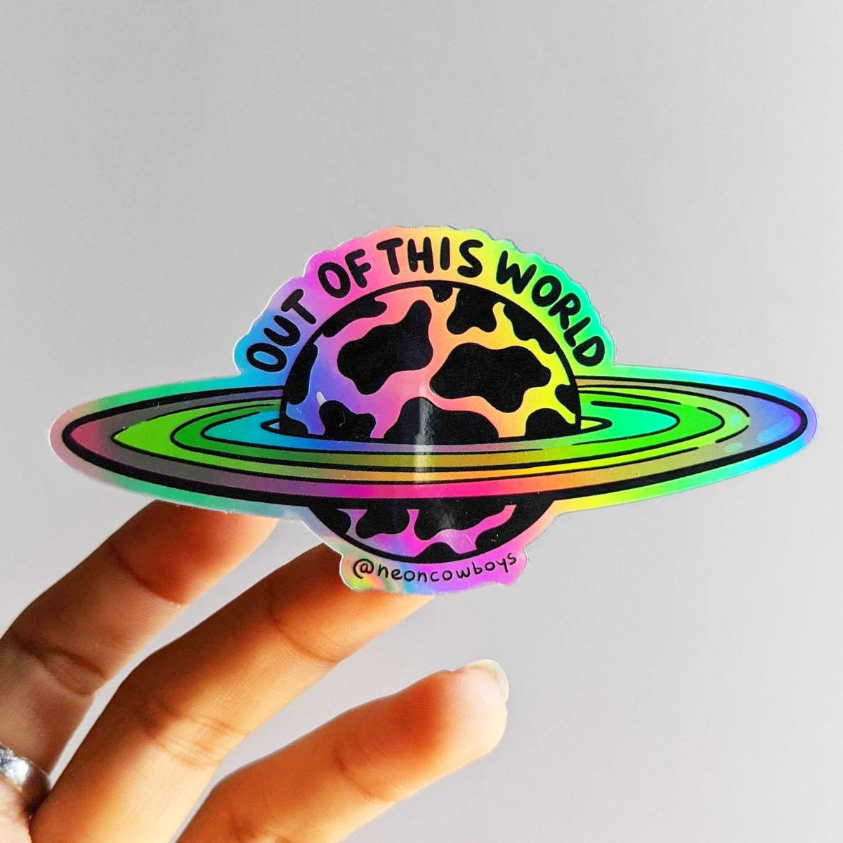 "Out of this World" Sticker - Neon Cowboys - Troubleshooting -