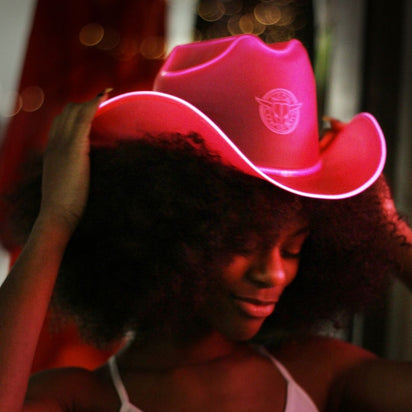 hot pink party accessories LED perfect for motorcycle rally events biker party themes rebel fashion accessories adventure lifestyle photography