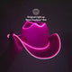 Pink LED Neon Cowboys Hat