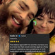 Post Malone music festival wearing matching rainbow LED face stickers showing glowing makeup look for pride celebration and rave party accessories - customer review