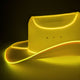 Yellow cowboy hat with LED lights glowing ideal for honky tonk bar parties western costume celebrations and country fashion
