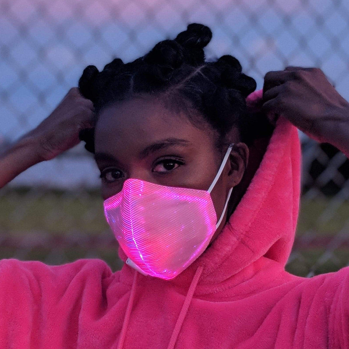 Color Changing Glow Mask - Neon Cowboys - Facemask - 51050559