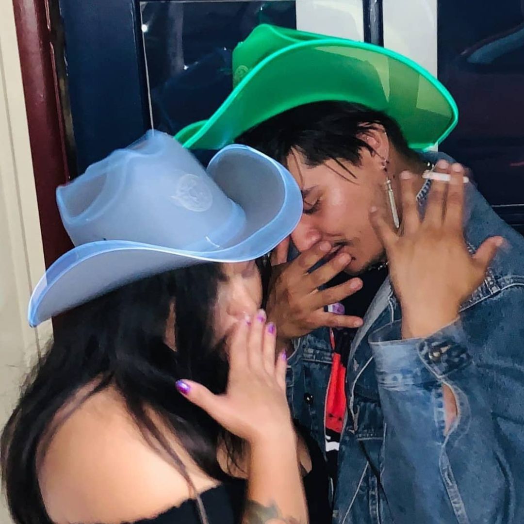 Green neon cowgirl hat with LED lights ideal for nightclub party celebrations dance events and western costume fashion outfits