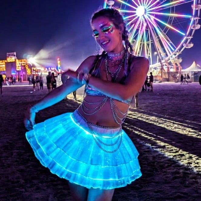 LED light up skirt for raves - Neon Cowboys