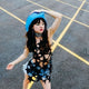 Blue LED cowgirl hat glowing bright for rooftop party celebrations city events and western costume fashion outfits