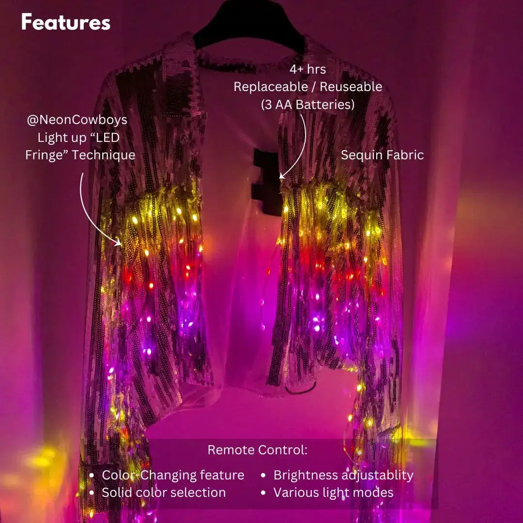 LED Fringe Sequin Jacket