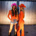 Pink orange LED neon cowgirl hat 2-pack perfect for sisters matching party outfits festival fashion and celebration accessories