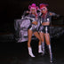 Pink LED space cowgirl costume hat 2-pack Halloween matching outfits festival fashion and party accessories