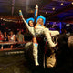 Blue LED space cowgirl hat 2-pack perfect for female friends matching party outfits festival fashion and celebration accessories