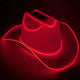 Red LED cowboy hat featured image - Bright scarlet light-up western headwear for Christmas parties, Valentine's Day events, sports team celebrations, Fourth of July gatherings, and barn dances