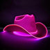 Pink LED cowboy hat product showcase - Bright fuchsia light-up western headwear for bachelorette parties, breast cancer awareness events, sweet sixteen celebrations, quinceañeras, and country music festivals
