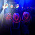 Pink blue purple light up cowboy hat 3-pack bundle ideal for electronic music festivals EDM concerts and rave party events