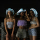 White blue light up cowboy hat 3-pack bundle perfect for girls night out party celebrations and group events
