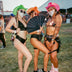 Pink orange green light up cowboy hat 3-pack bundle perfect for outdoor music festivals country events and edm rave celebrations where best friends are matching outfits