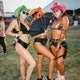 Pink orange green light up cowboy hat 3-pack bundle perfect for outdoor music festivals country events and edm rave celebrations where best friends are matching outfits