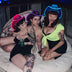 White pink blue purple light up cowboy hat 3-pack bundle perfect for bachelorette parties girls night out and group celebrations in las vegas city