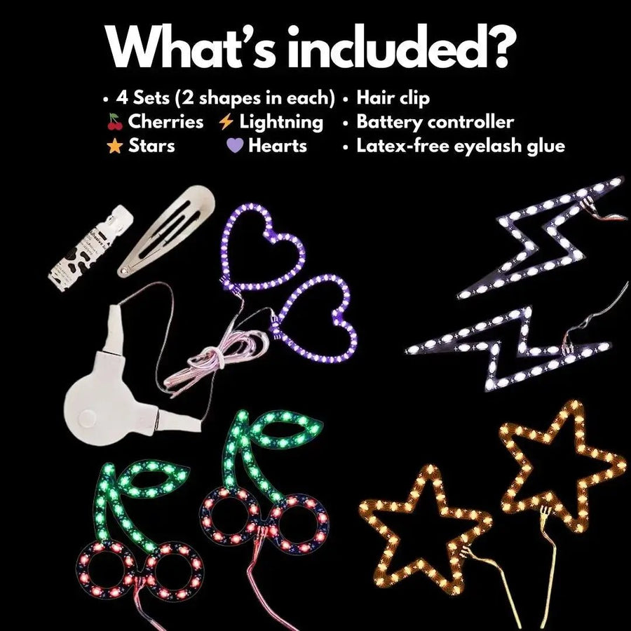 Pegatinas faciales LED [paquete de 4] 