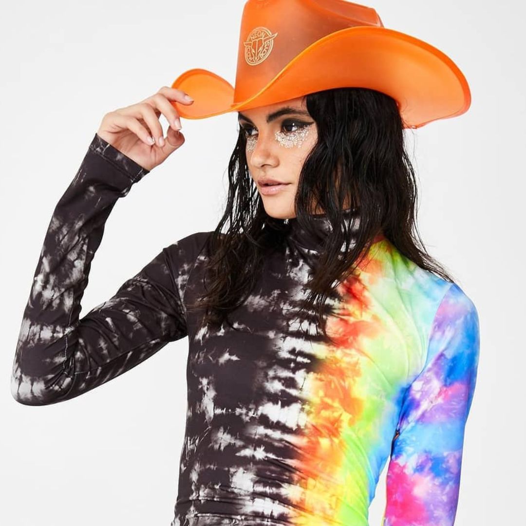 Orange LED Neon Cowboys Hat