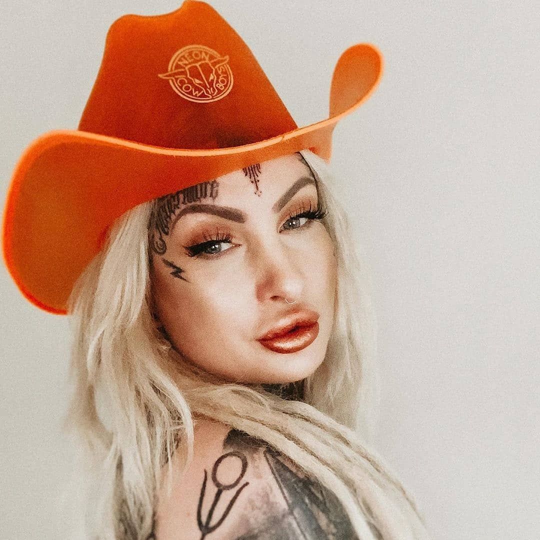 Orange LED Neon Cowboys Hat