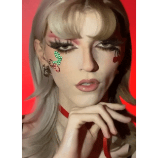 Cherries: LED Face Stickers