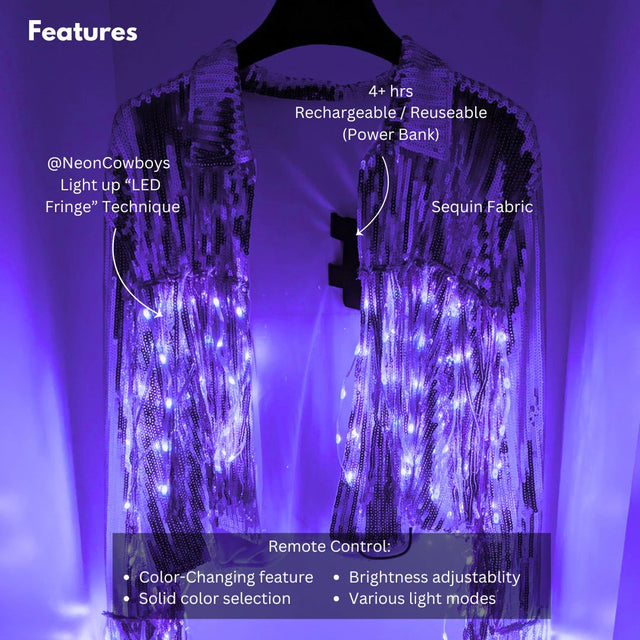 LED Fringe Sequin Jacket