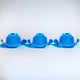 Blue cowgirl hat glowing with bright LED lights ideal for festival fashion photoshoot styling and western costume outfits