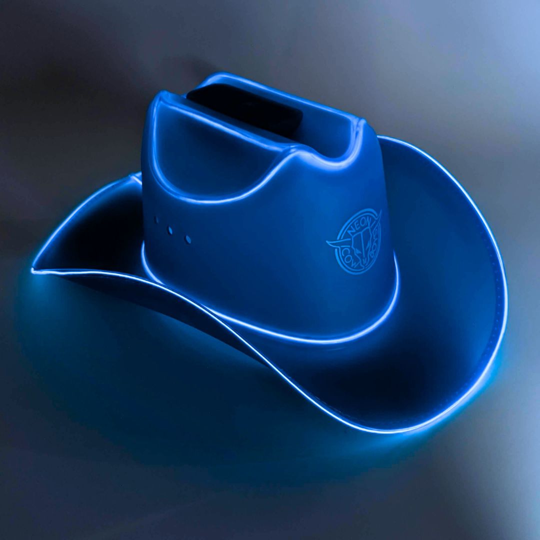 Blue LED Neon Cowboys Hat - Neon Cowboys - Neon Cowboys Hat - 