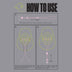 "How to Use" instructional graphic showing proper attachment of elastic chin straps to secure light up cowboy hats at festivals
