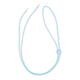 Light blue elastic chin strap showing durable construction for keeping light up cowboy hats secure during windy festivals