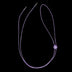 Purple elastic chin strap with adjustable sliding feature for custom fit with light up cowboy hats at music festivals