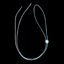 Blue elastic chin strap accessory for Neon Cowboys light up hats ensuring secure fit while dancing at music festivals and raves