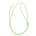Green elastic chin strap for light up cowboy hats showing full 40-inch length for secure fit during concert dancing