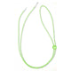 Green elastic chin strap for light up cowboy hats showing full 40-inch length for secure fit during concert dancing